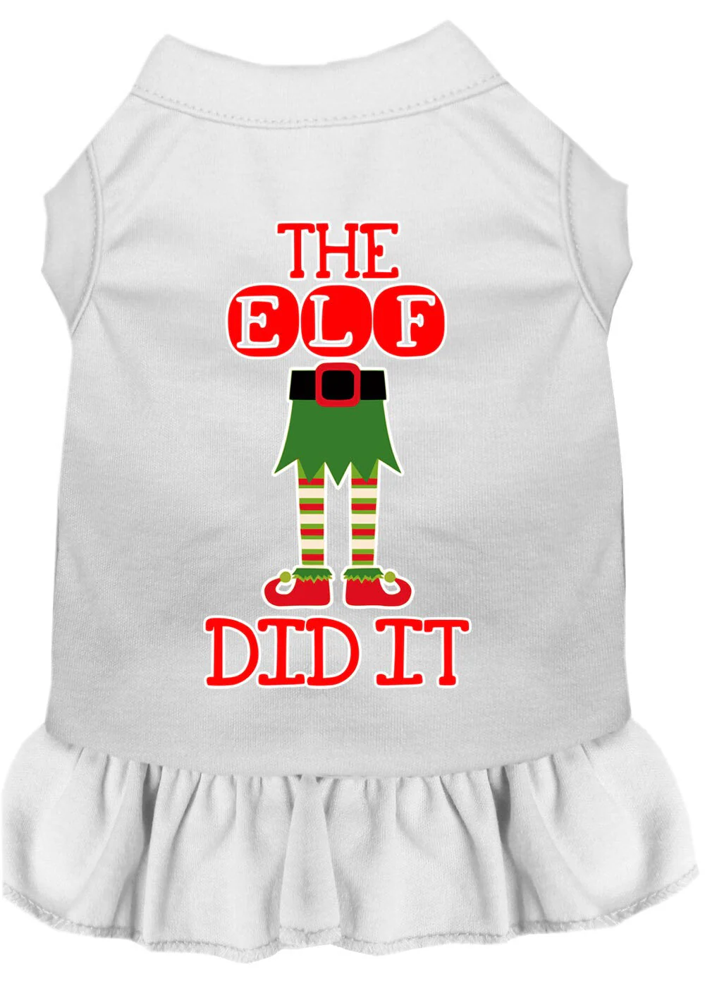Christmas Pet Dress Screen Printed, "The Elf Did It" - Image 8