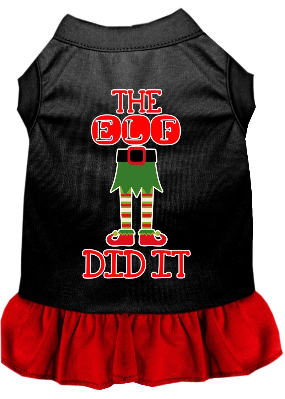 Christmas Pet Dress Screen Printed, "The Elf Did It" - Image 9