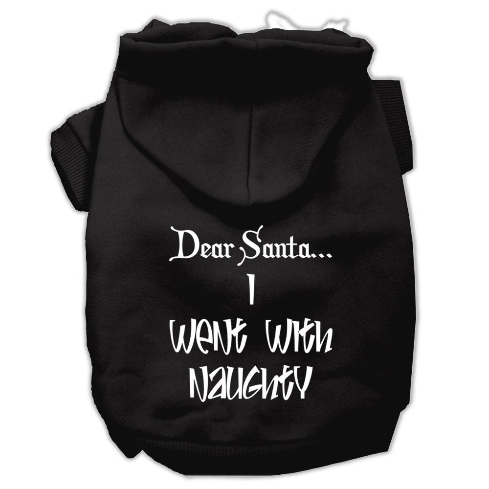 Christmas Pet Hoodie, "Dear Santa, I Went With Naughty" - Image 3