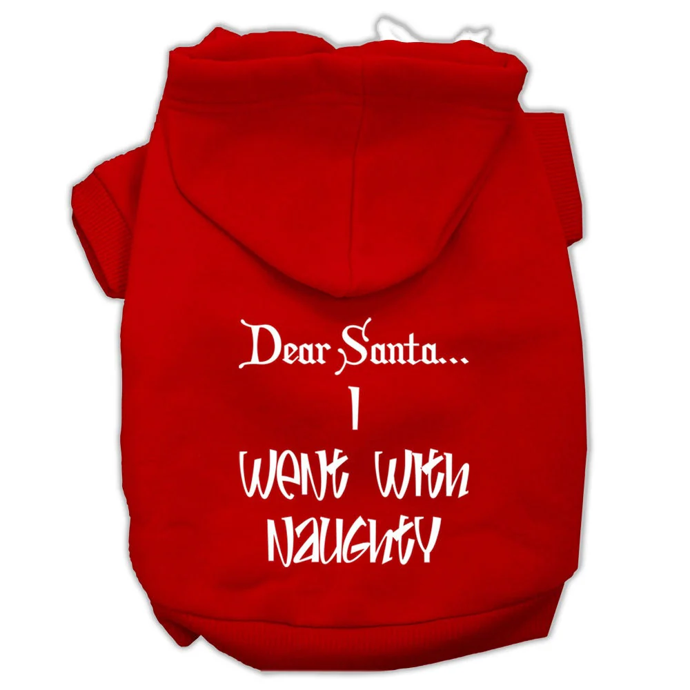 Christmas Pet Hoodie, "Dear Santa, I Went With Naughty" - Image 4
