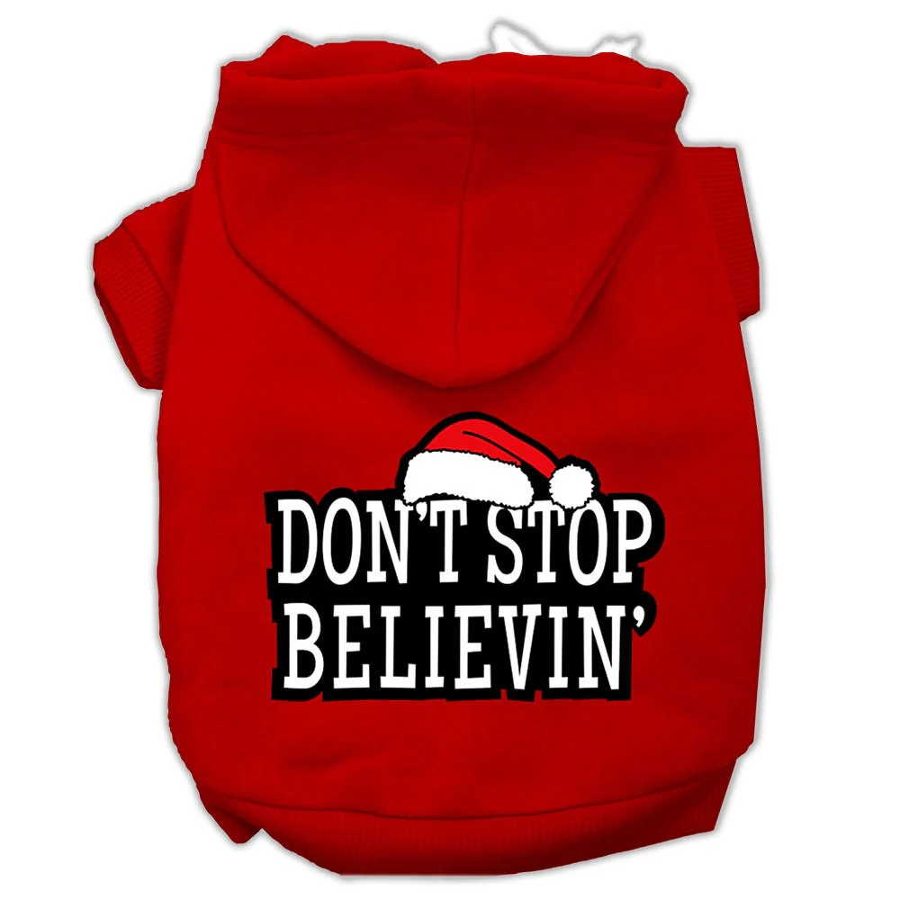 Christmas Pet Hoodie, "Don't Stop Believin" - Image 3