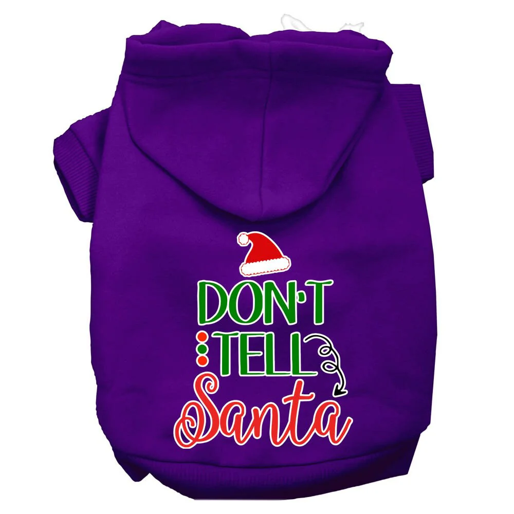 Christmas Pet Hoodie, "Don't Tell Santa" - Image 10