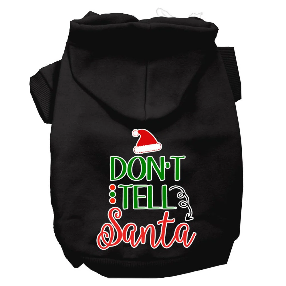 Christmas Pet Hoodie, "Don't Tell Santa" - Image 3