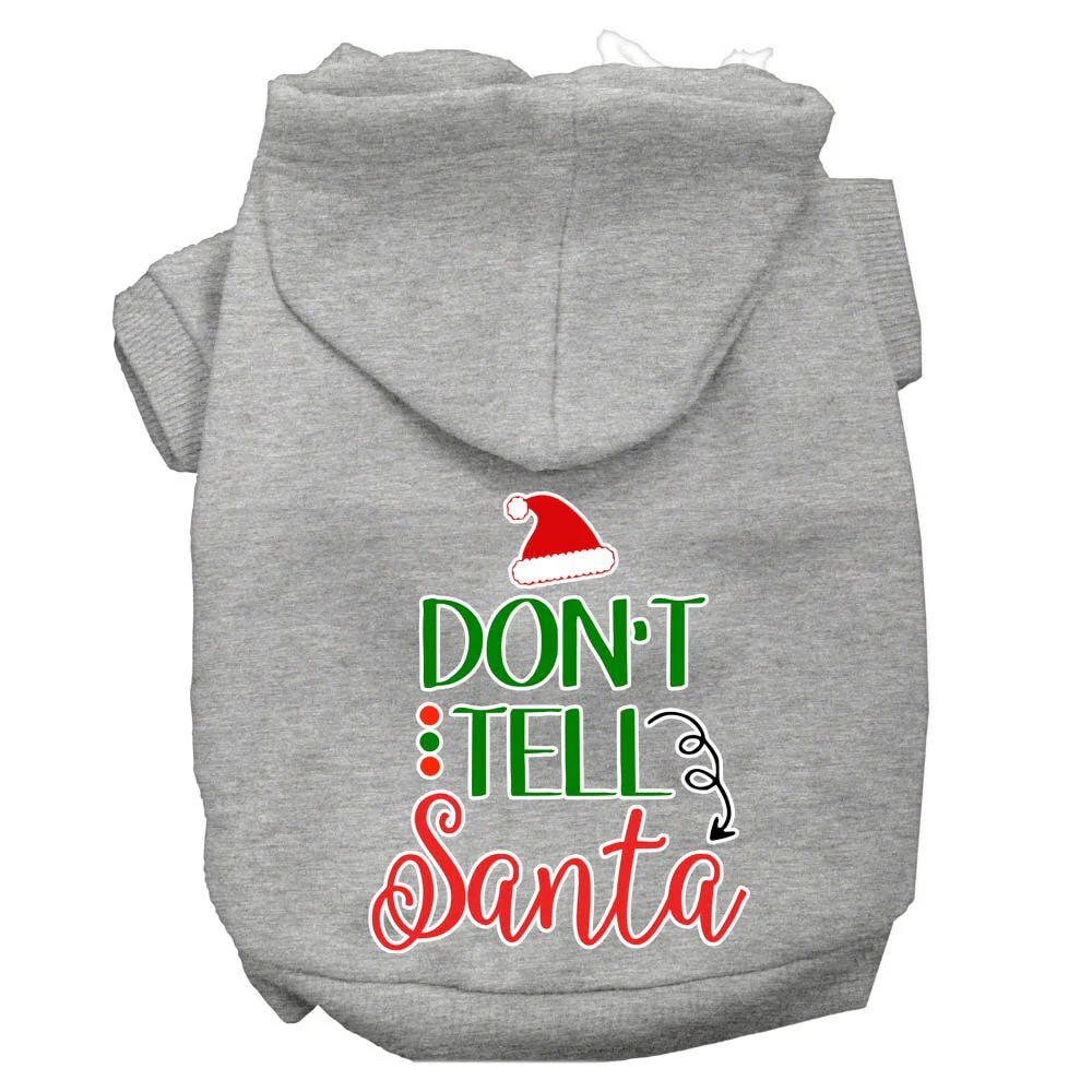 Christmas Pet Hoodie, "Don't Tell Santa" - Image 5