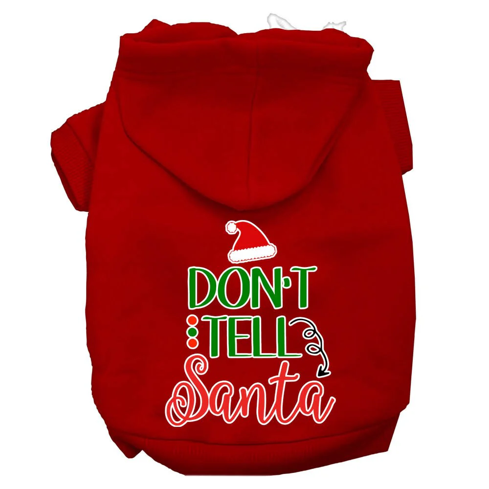 Christmas Pet Hoodie, "Don't Tell Santa" - Image 6