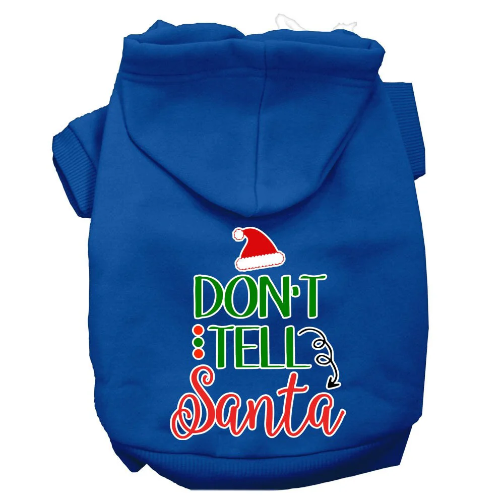 Christmas Pet Hoodie, "Don't Tell Santa" - Image 7