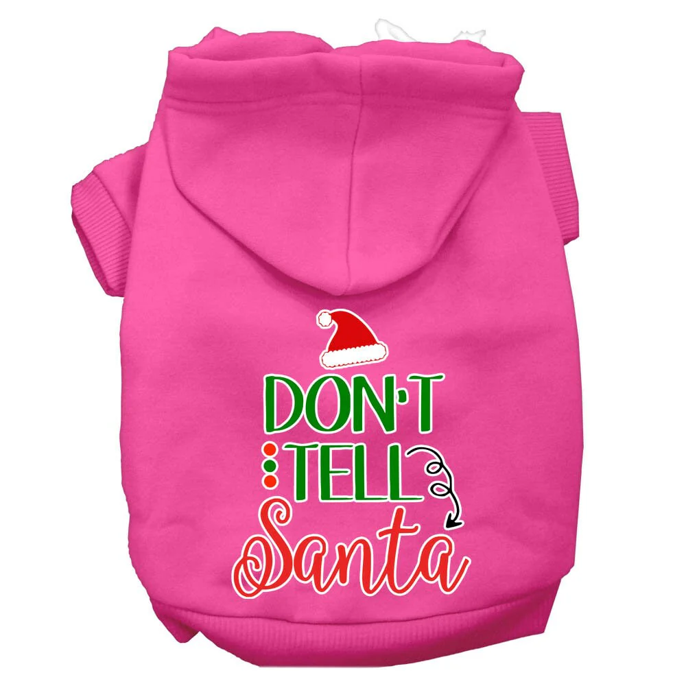 Christmas Pet Hoodie, "Don't Tell Santa" - Image 8