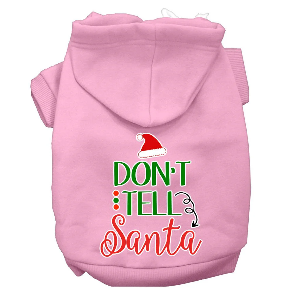 Christmas Pet Hoodie, "Don't Tell Santa" - Image 9