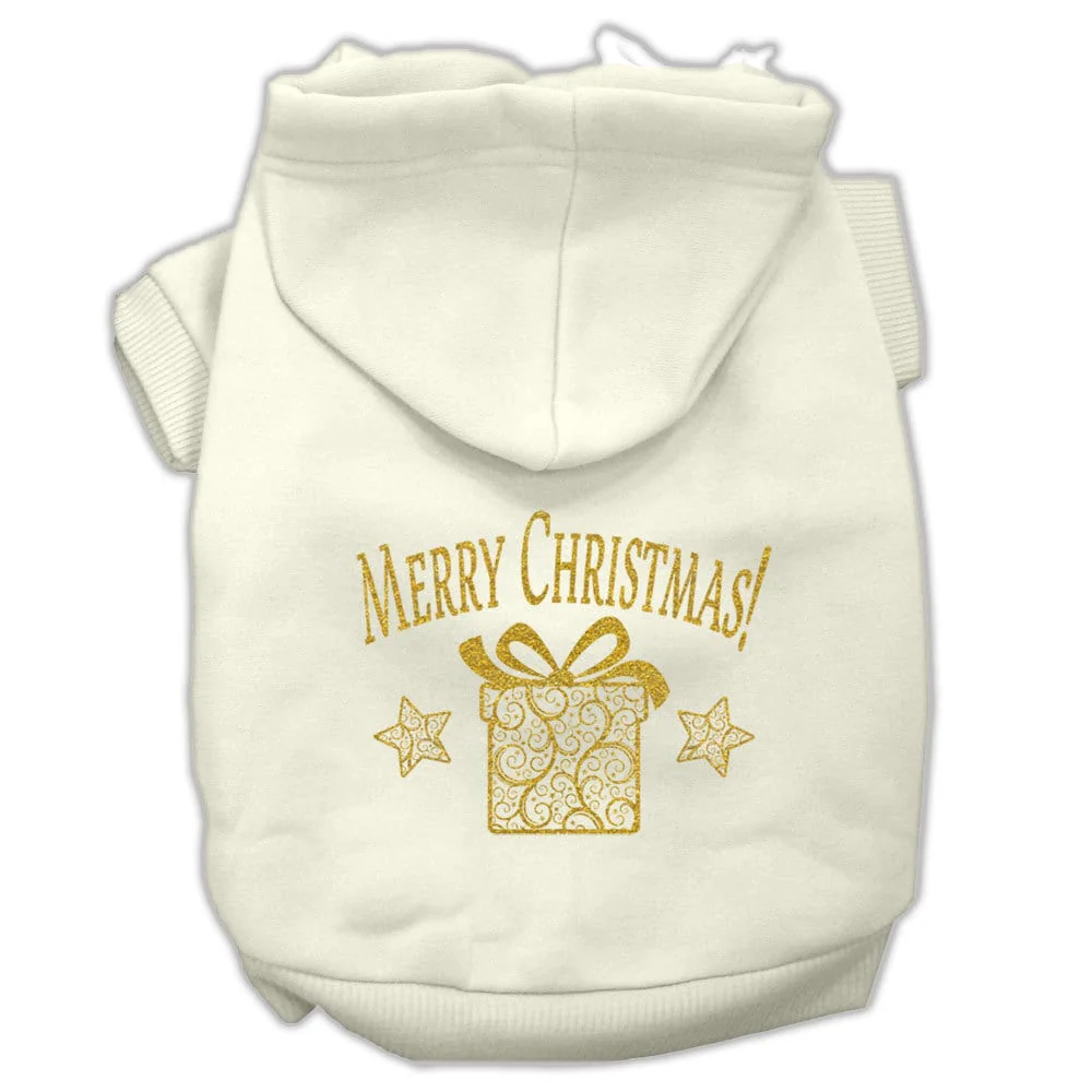 Christmas Pet Hoodie, "Golden Christmas Present" - Image 4