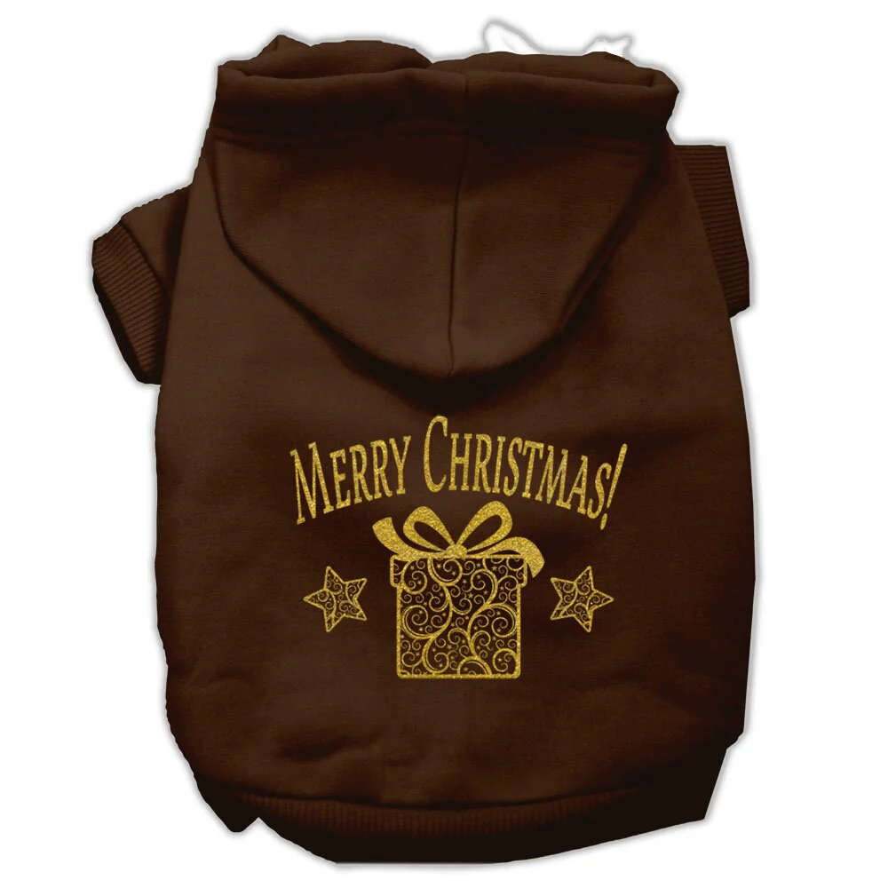 Christmas Pet Hoodie, "Golden Christmas Present" - Image 6