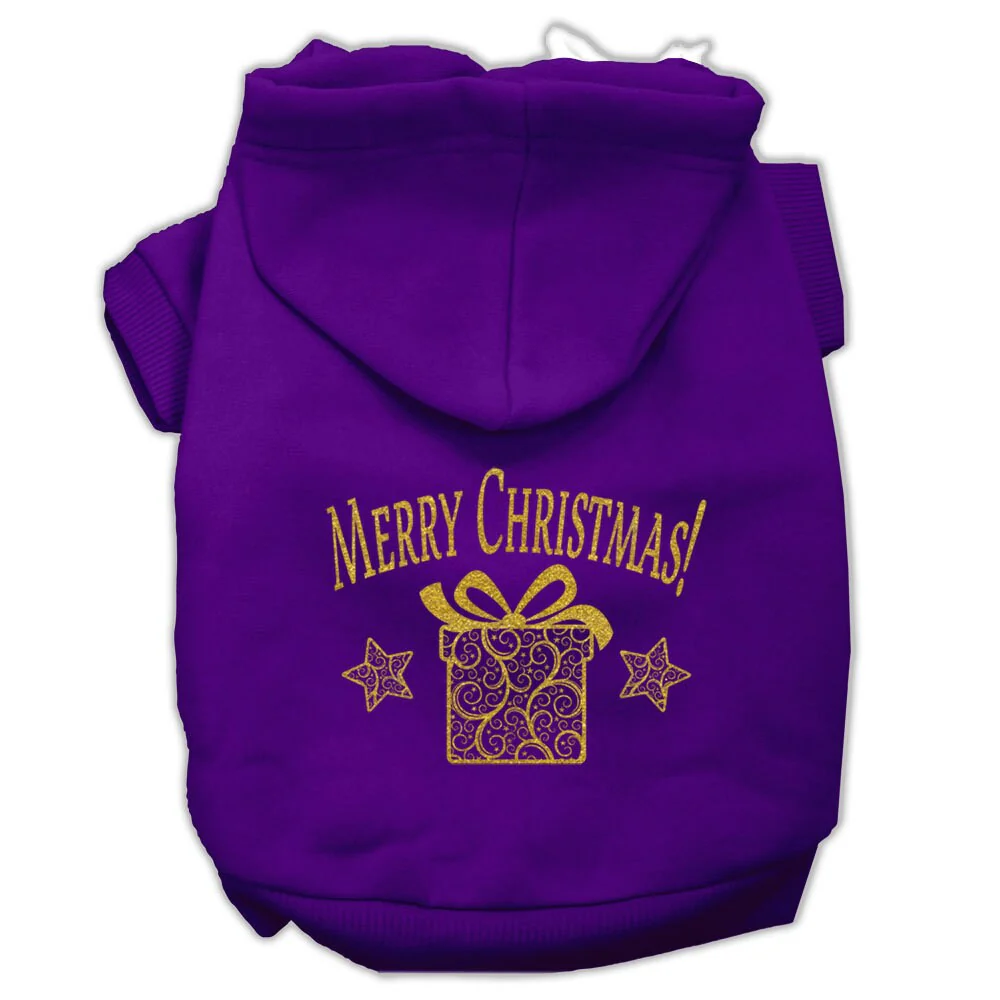 Christmas Pet Hoodie, "Golden Christmas Present" - Image 7