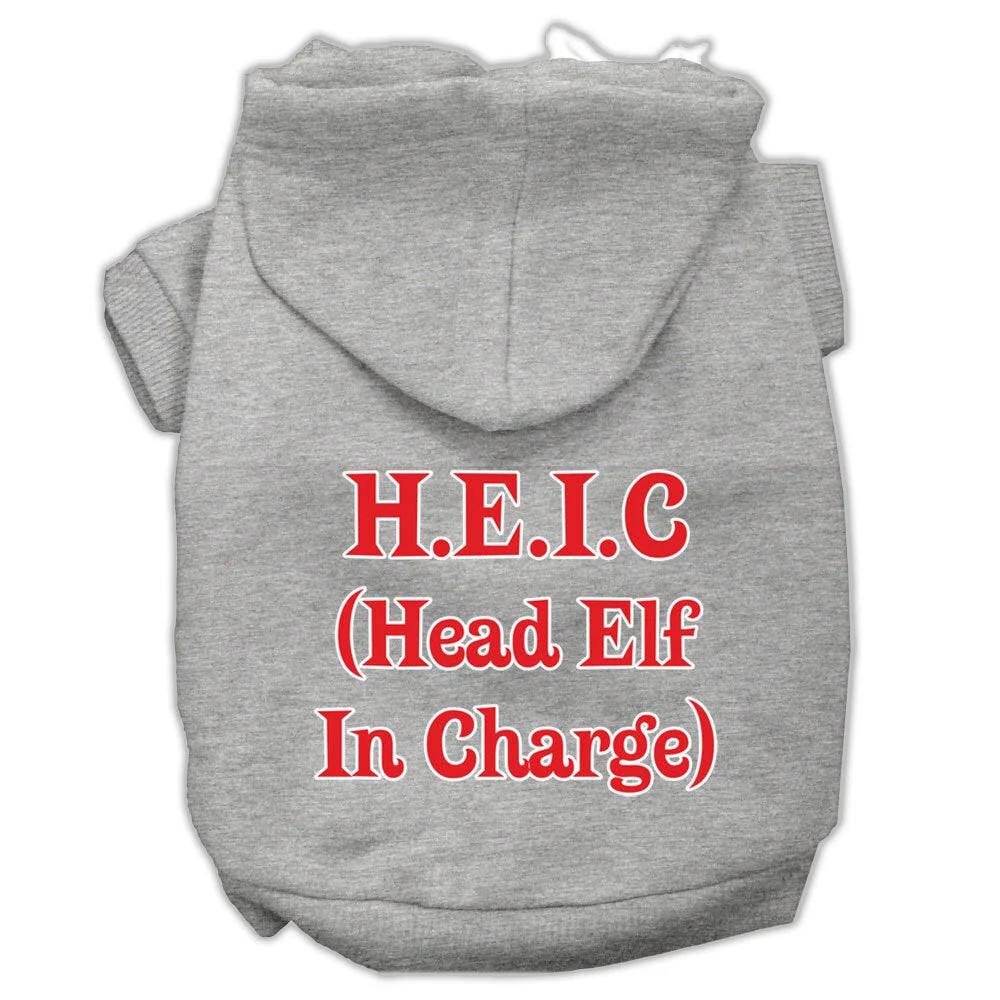 Christmas Pet Hoodie "Head Elf In Charge" - Image 3