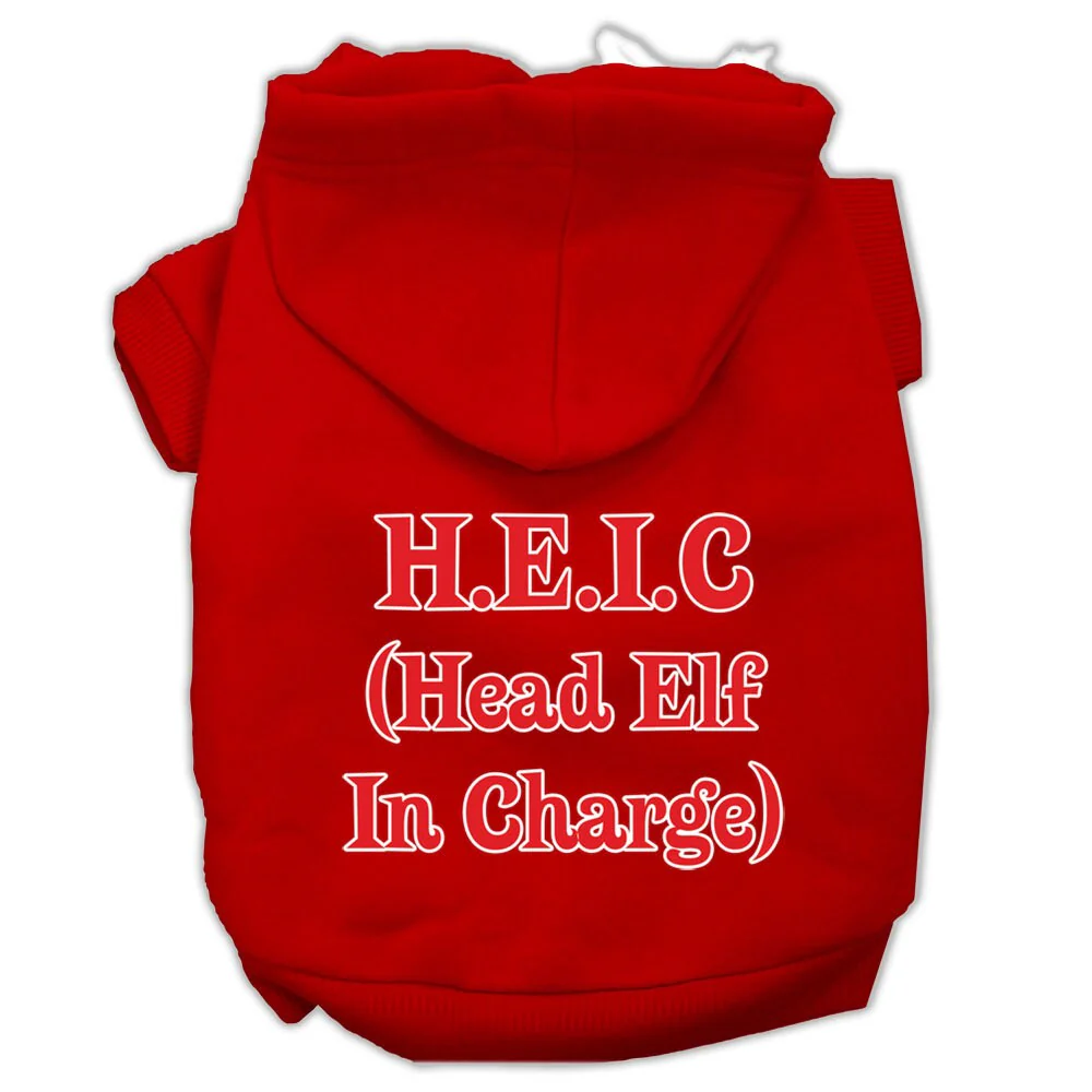 Christmas Pet Hoodie "Head Elf In Charge" - Image 4