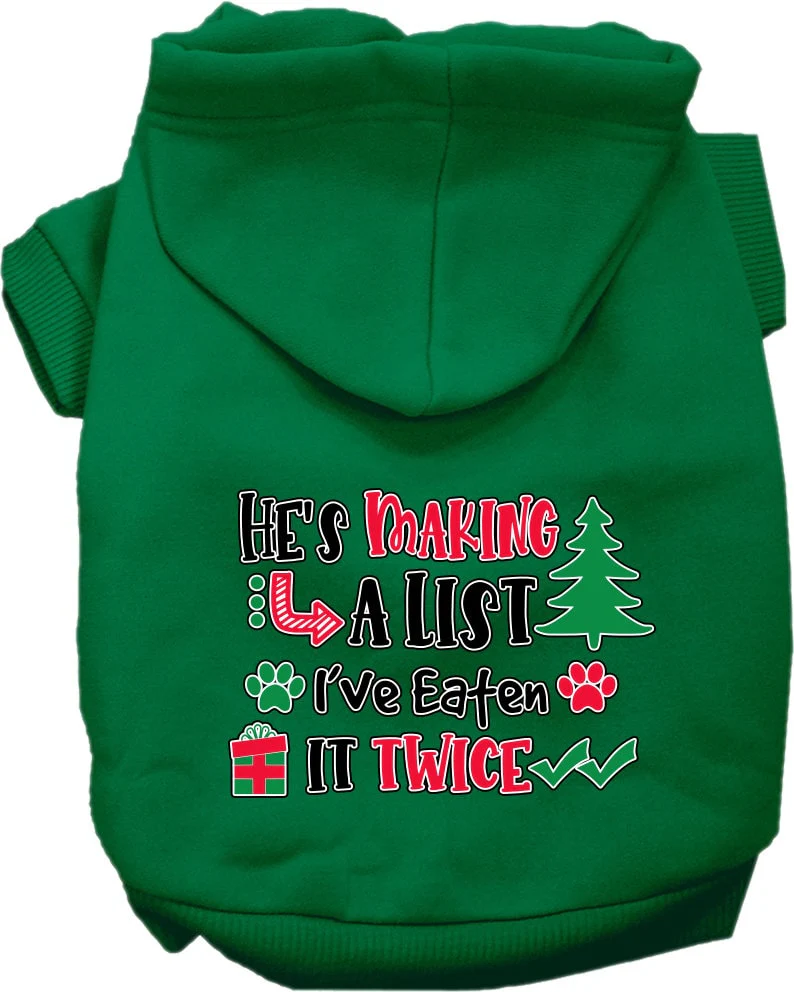 Christmas Pet Hoodie "He's Making A List, I've Eaten It Twice" - Image 6