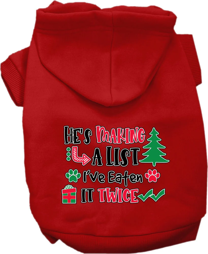 Christmas Pet Hoodie "He's Making A List, I've Eaten It Twice" - Image 8