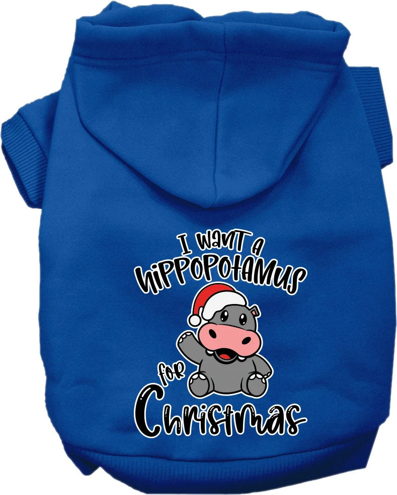 Christmas Pet Hoodie "I Want A Hippopotamus For Christmas" - Image 10