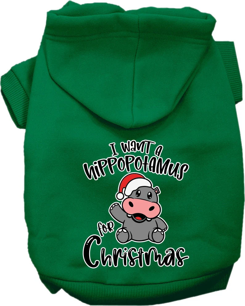Christmas Pet Hoodie "I Want A Hippopotamus For Christmas" - Image 4