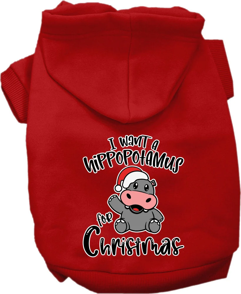Christmas Pet Hoodie "I Want A Hippopotamus For Christmas" - Image 5