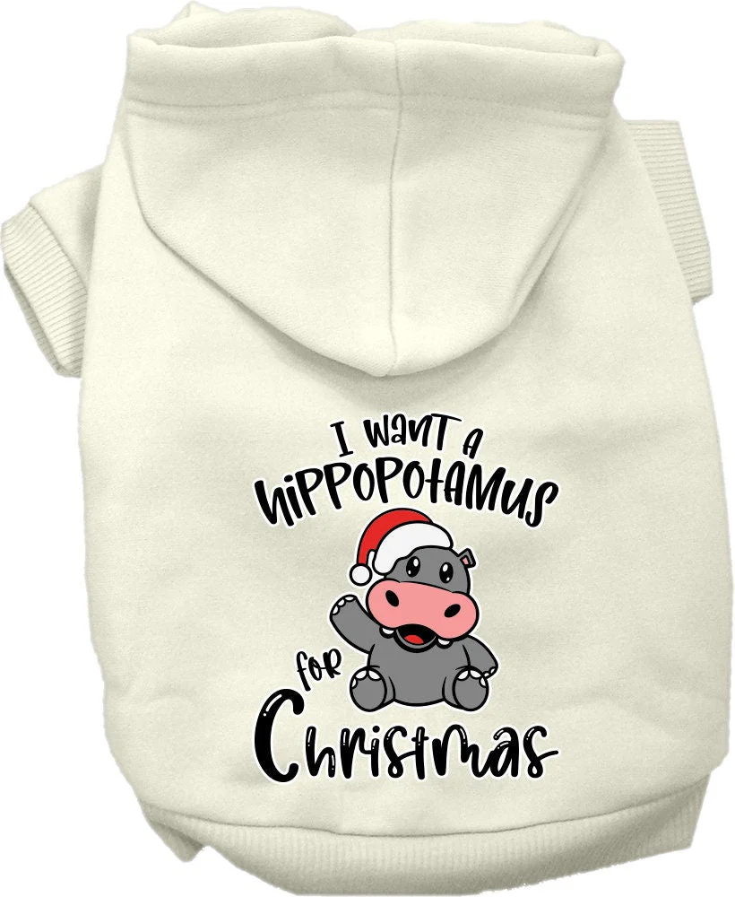 Christmas Pet Hoodie "I Want A Hippopotamus For Christmas" - Image 8