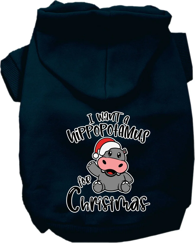 Christmas Pet Hoodie "I Want A Hippopotamus For Christmas" - Image 9