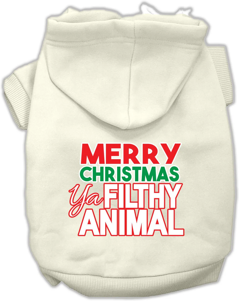 Christmas Pet Hoodie "Merry Christmas Ya Filthy Animal" - Image 4