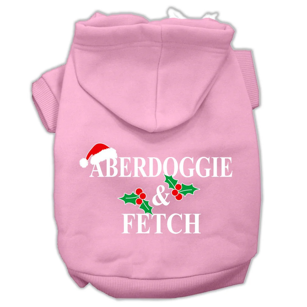 Christmas Pet Hoodie Screen Printed, "Aberdoggie & Fetch" - Image 10