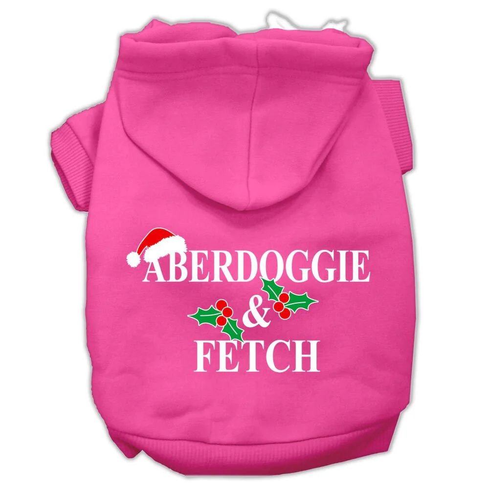 Christmas Pet Hoodie Screen Printed, "Aberdoggie & Fetch" - Image 6