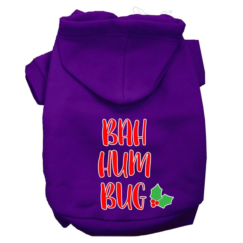 Christmas Pet Hoodie Screen Printed, "Bah Humbug" - Image 10