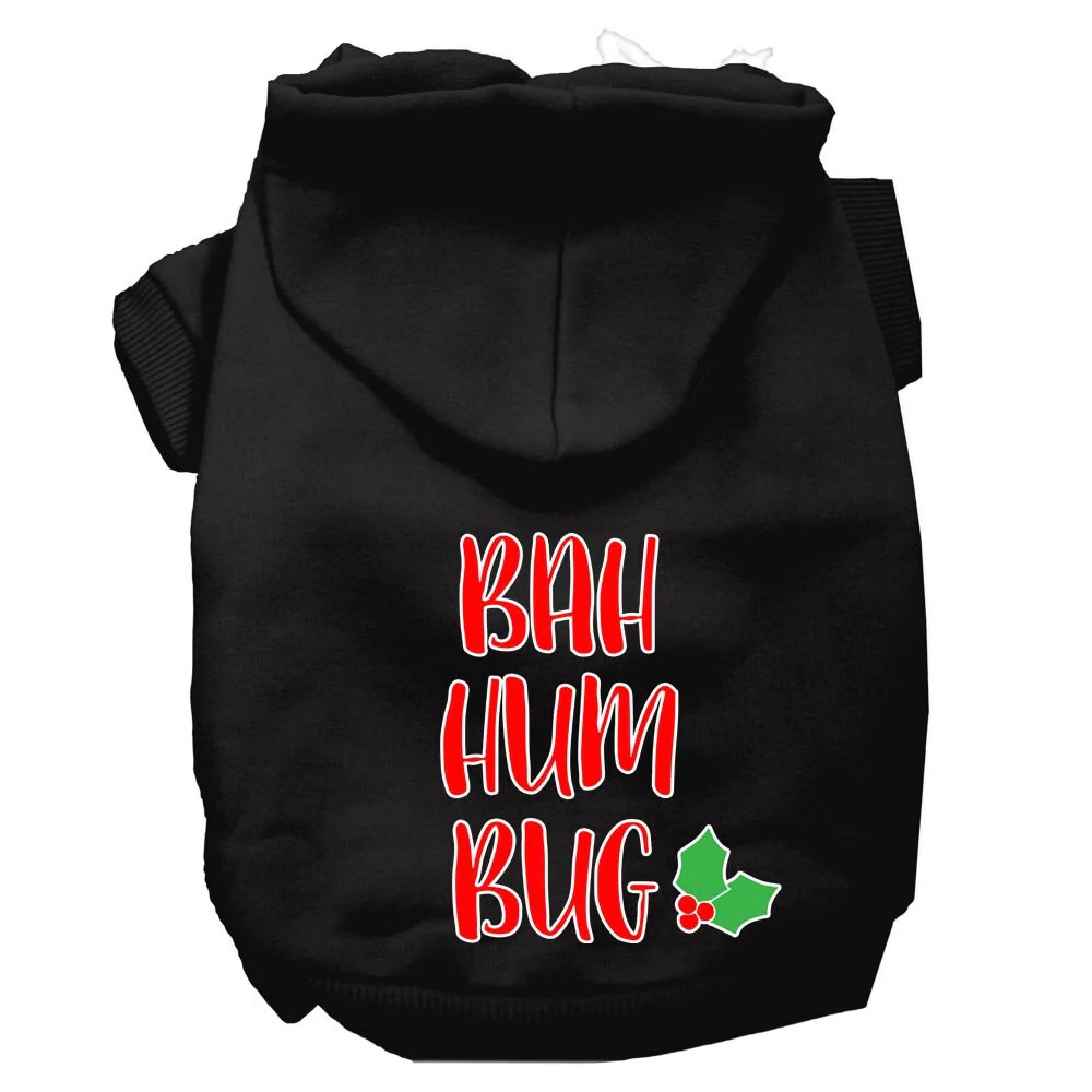 Christmas Pet Hoodie Screen Printed, "Bah Humbug" - Image 3