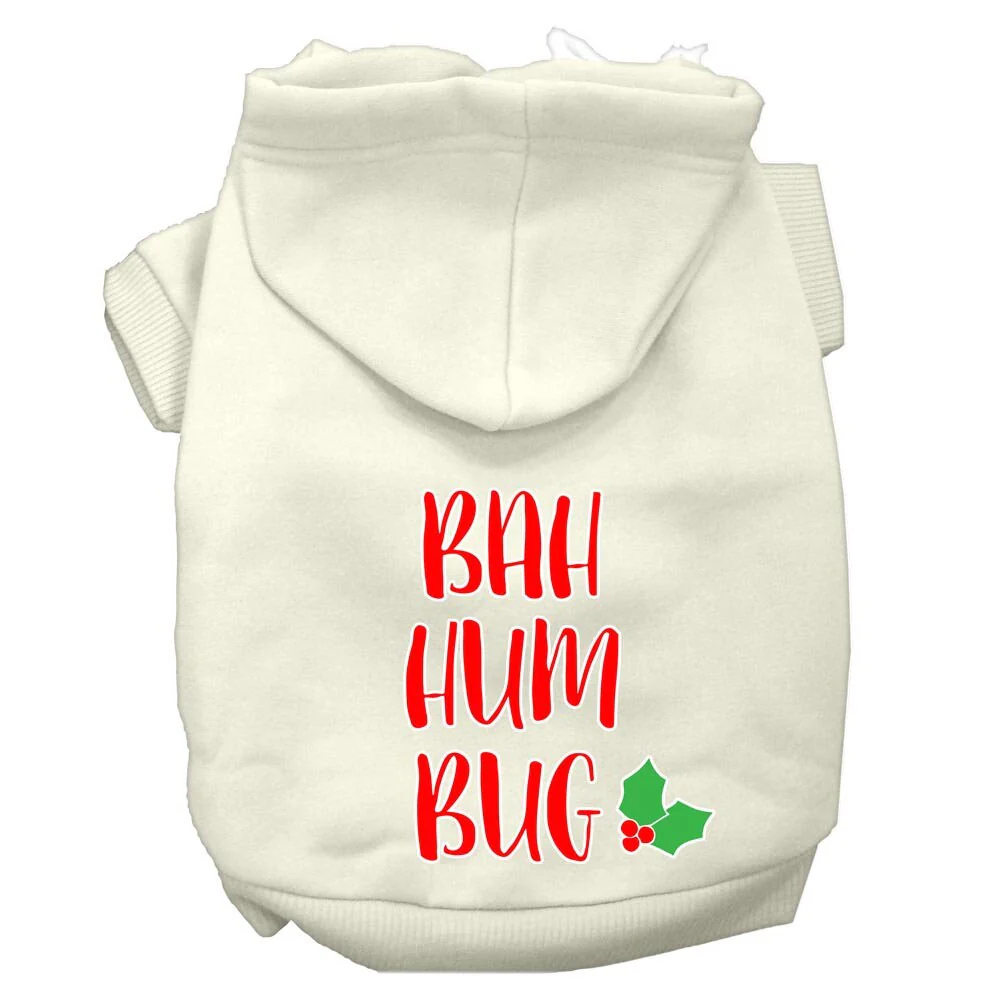 Christmas Pet Hoodie Screen Printed, "Bah Humbug" - Image 4