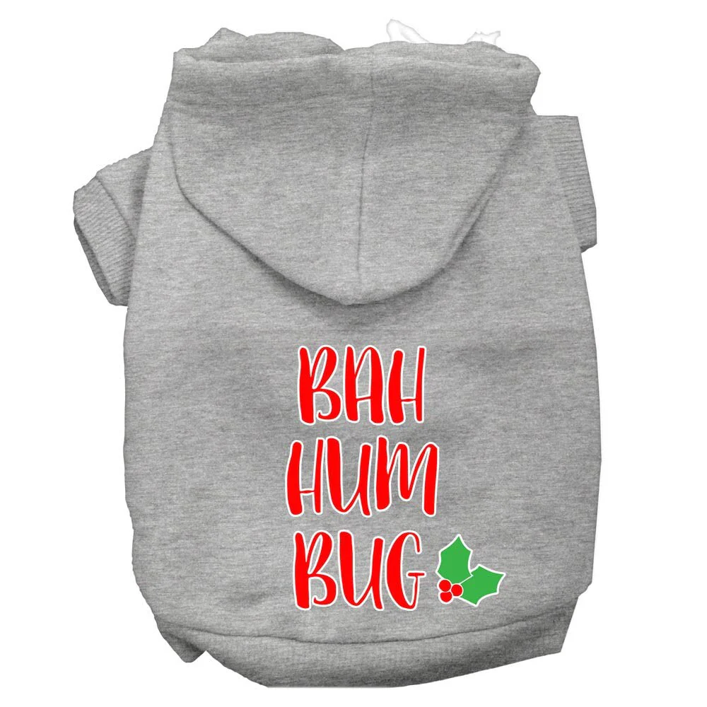 Christmas Pet Hoodie Screen Printed, "Bah Humbug" - Image 5
