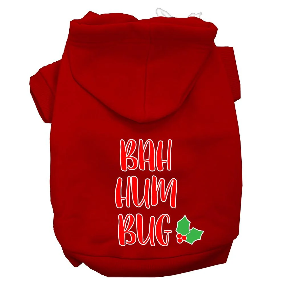 Christmas Pet Hoodie Screen Printed, "Bah Humbug" - Image 6