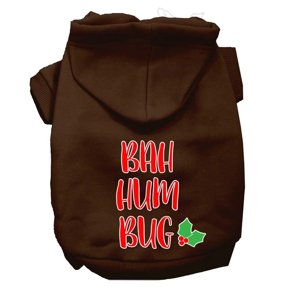 Christmas Pet Hoodie Screen Printed, "Bah Humbug" - Image 8