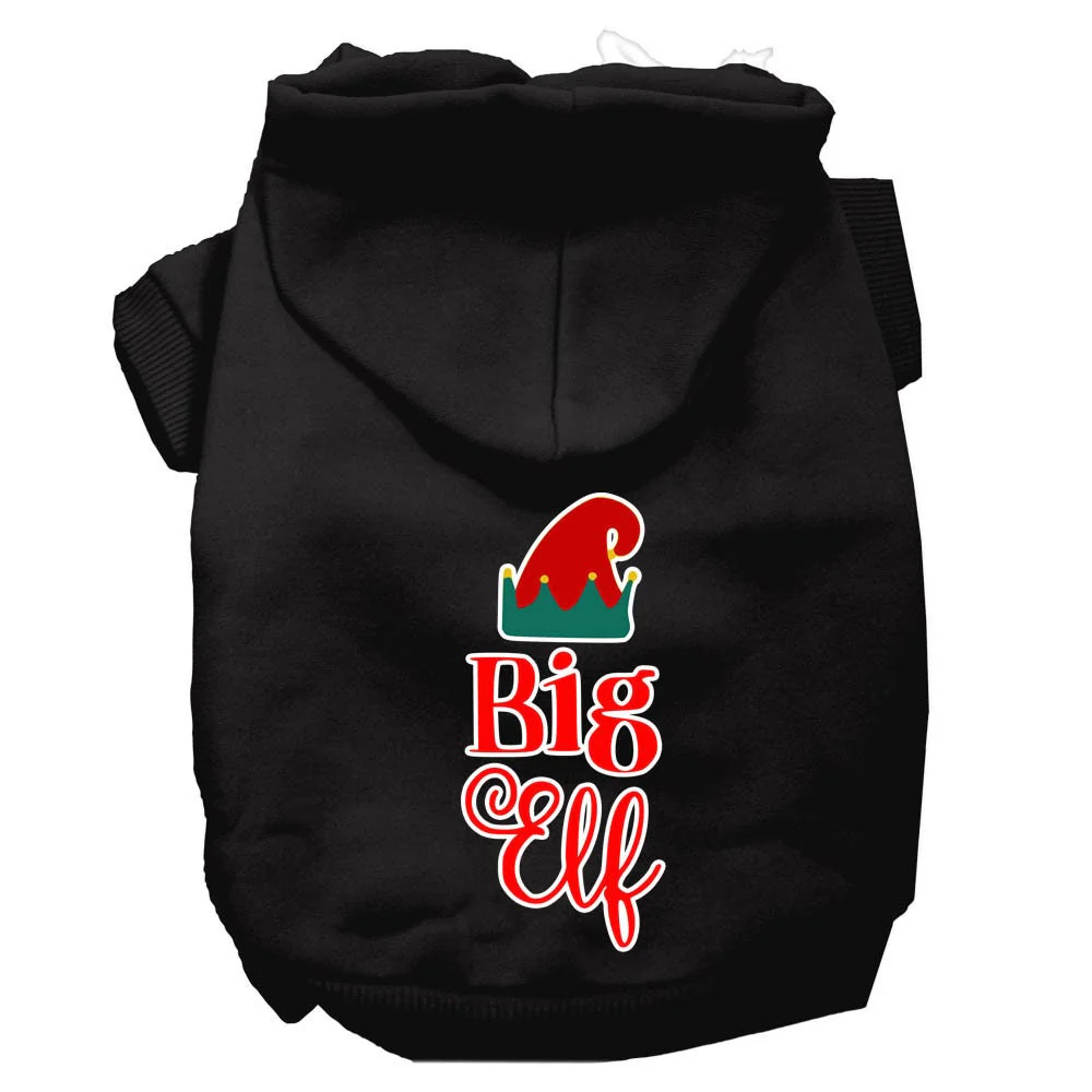 Christmas Pet Hoodie Screen Printed, "Big Elf" - Image 3