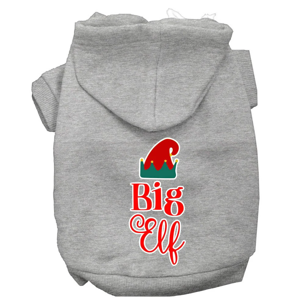 Christmas Pet Hoodie Screen Printed, "Big Elf" - Image 5