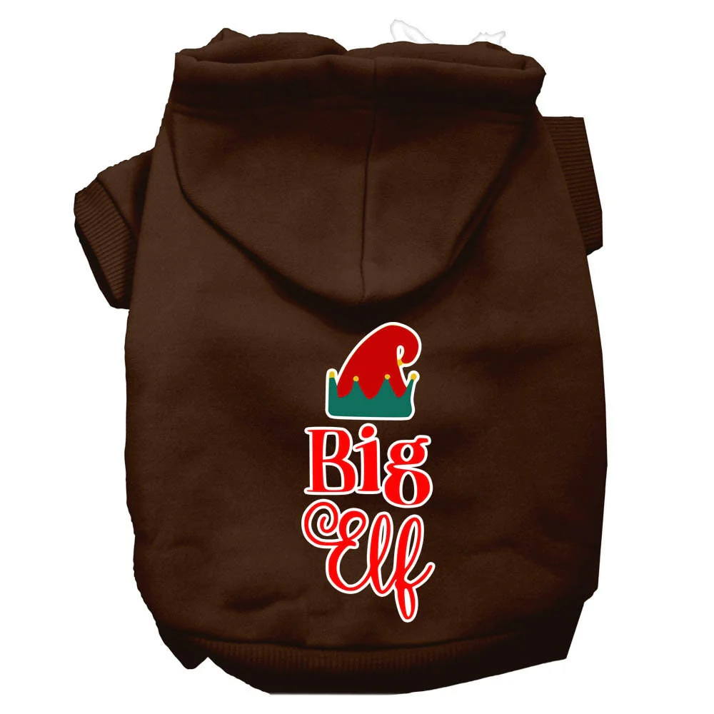 Christmas Pet Hoodie Screen Printed, "Big Elf" - Image 8