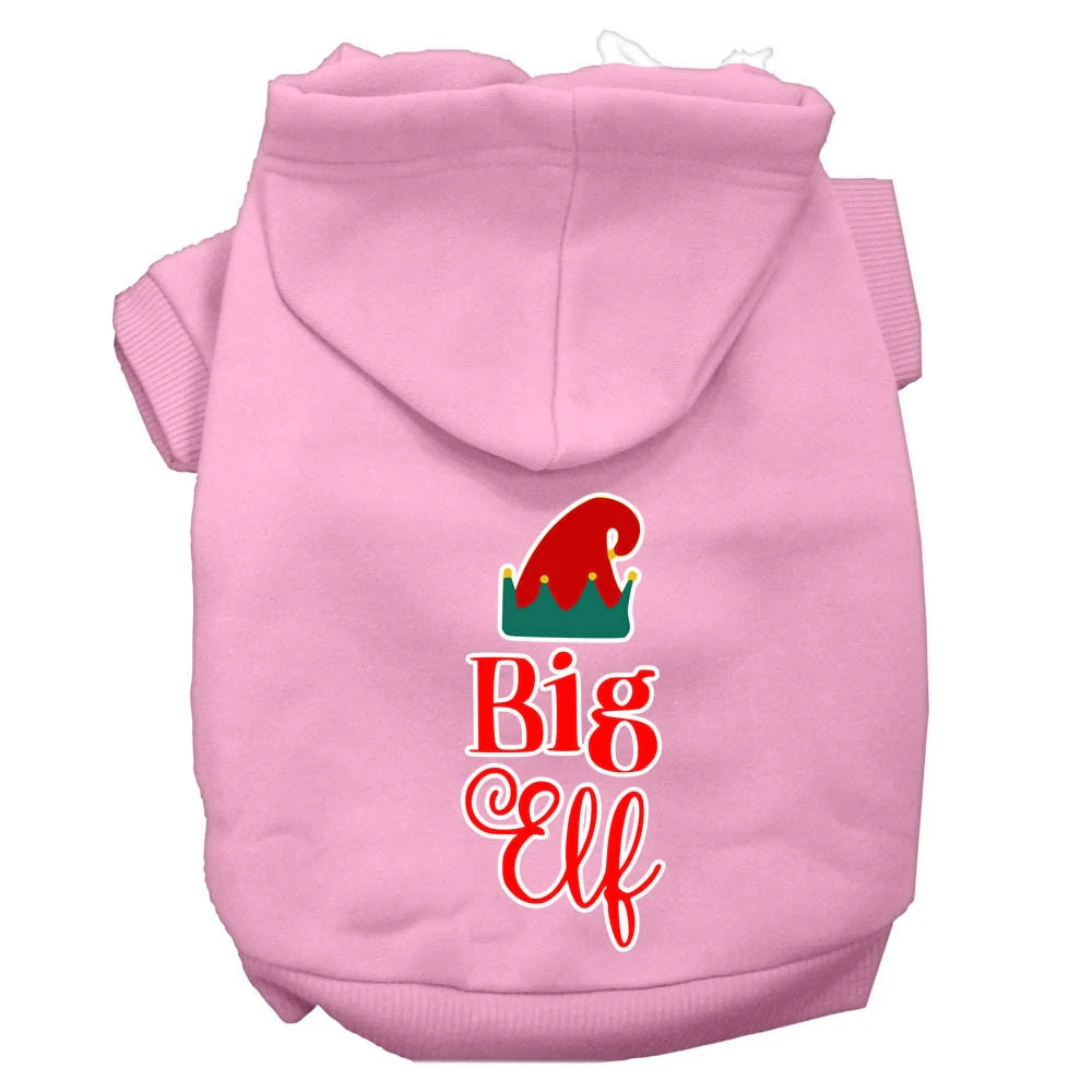 Christmas Pet Hoodie Screen Printed, "Big Elf" - Image 9