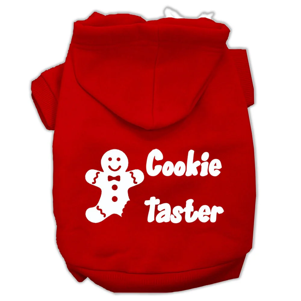 Christmas Pet Hoodie Screen Printed, "Cookie Taster" - Image 3