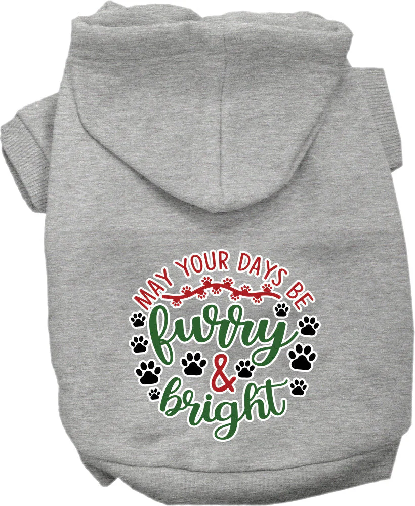Christmas Pet Hoodie Screen Printed, "Furry & Bright" - Image 10