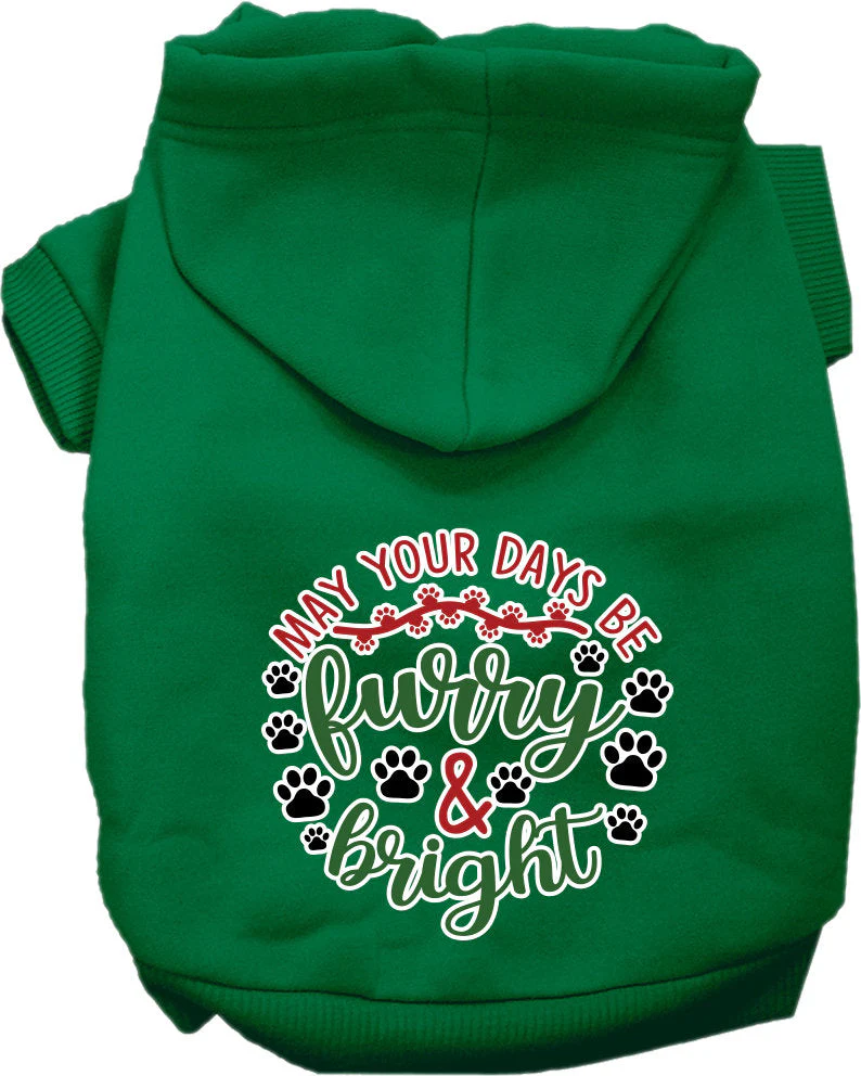 Christmas Pet Hoodie Screen Printed, "Furry & Bright" - Image 5
