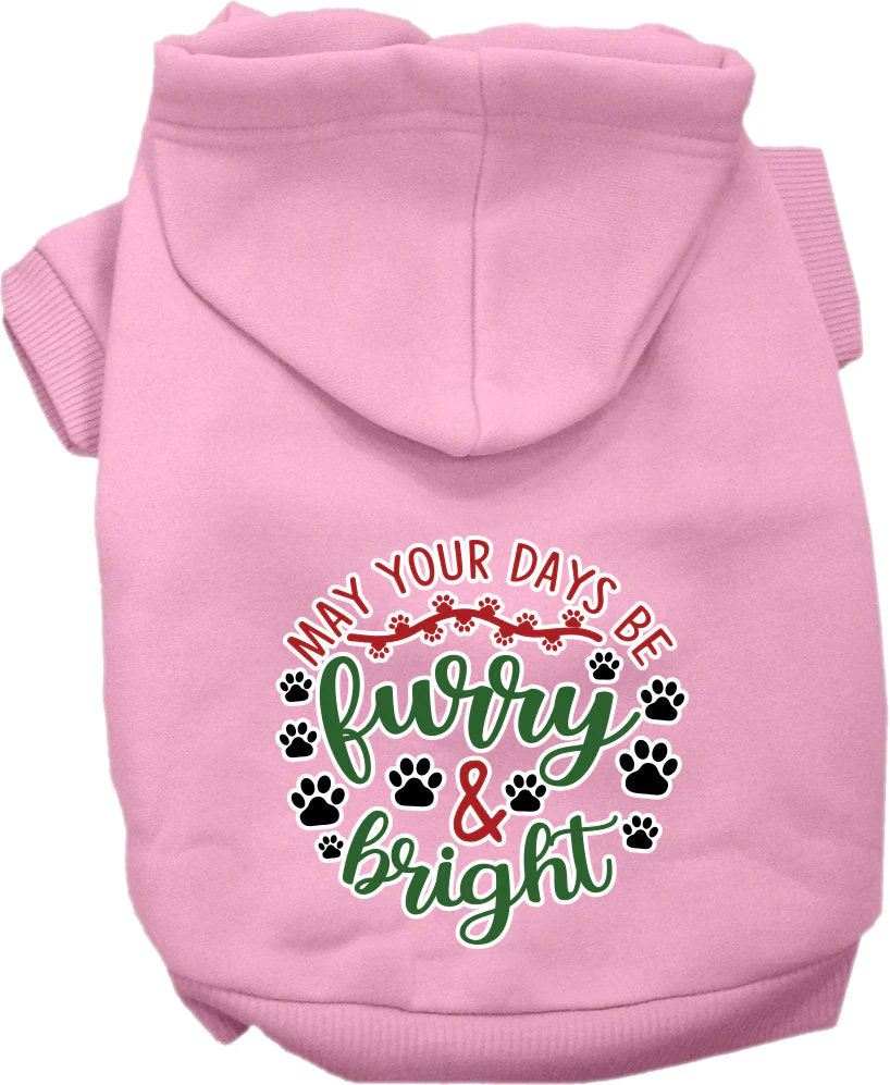 Christmas Pet Hoodie Screen Printed, "Furry & Bright" - Image 7