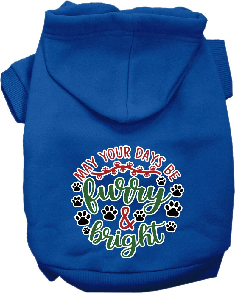 Christmas Pet Hoodie Screen Printed, "Furry & Bright" - Image 9
