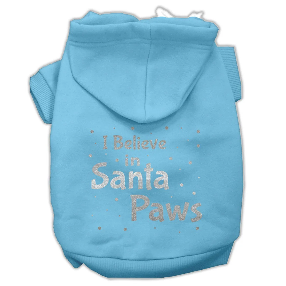 Christmas Pet Hoodie Screen Printed, "I Believe In Santa Paws" - Image 10