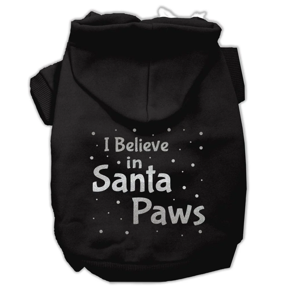 Christmas Pet Hoodie Screen Printed, "I Believe In Santa Paws" - Image 4