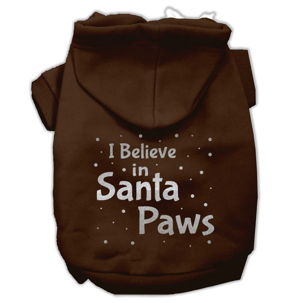 Christmas Pet Hoodie Screen Printed, "I Believe In Santa Paws" - Image 6