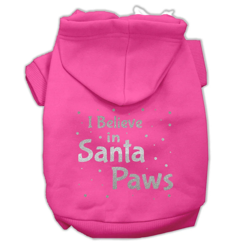 Christmas Pet Hoodie Screen Printed, "I Believe In Santa Paws" - Image 9
