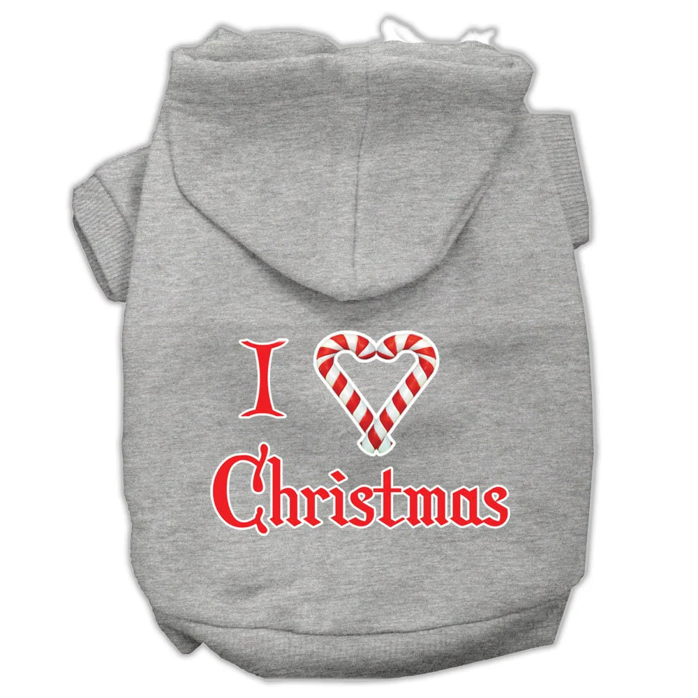 Christmas Pet Hoodie Screen Printed, "I Heart Christmas" - Image 5