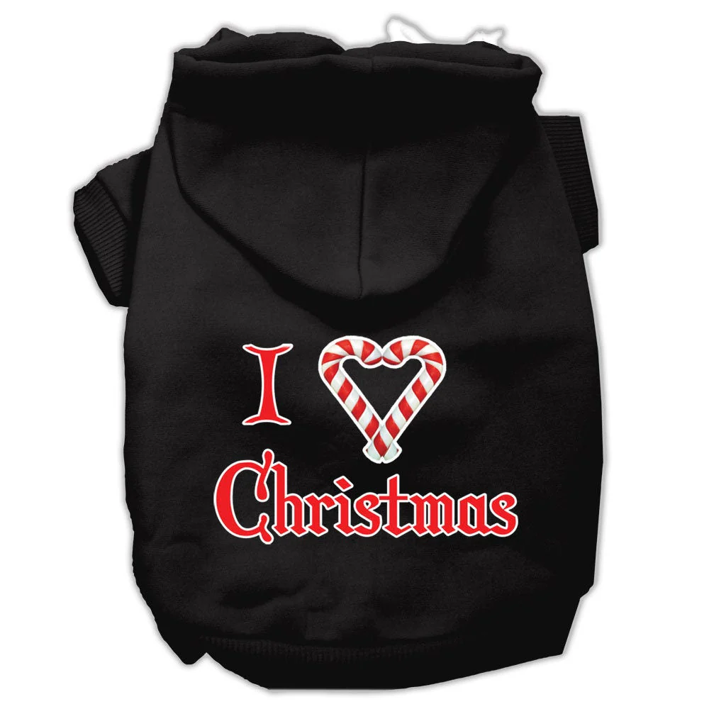 Christmas Pet Hoodie Screen Printed, "I Heart Christmas" - Image 6