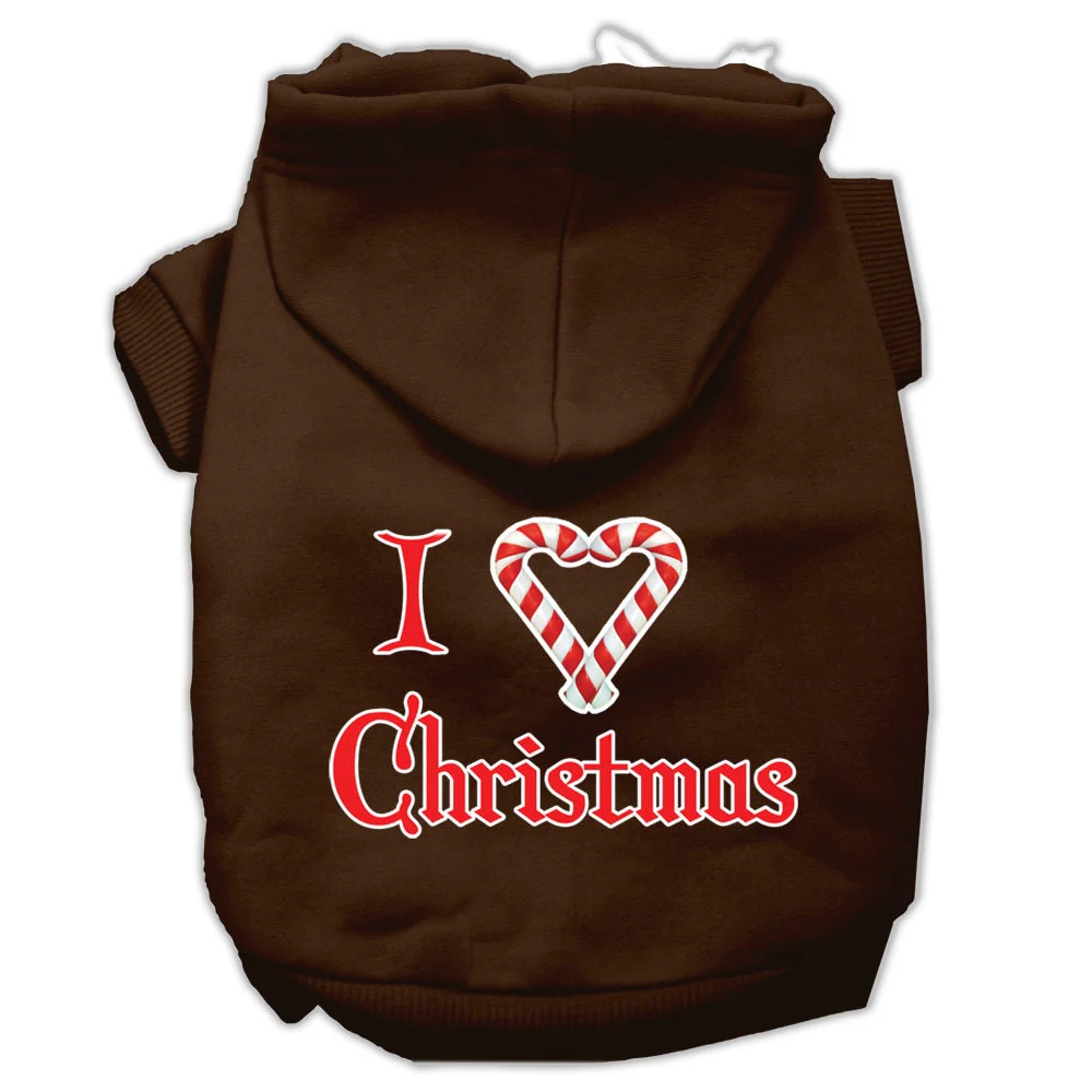 Christmas Pet Hoodie Screen Printed, "I Heart Christmas" - Image 7