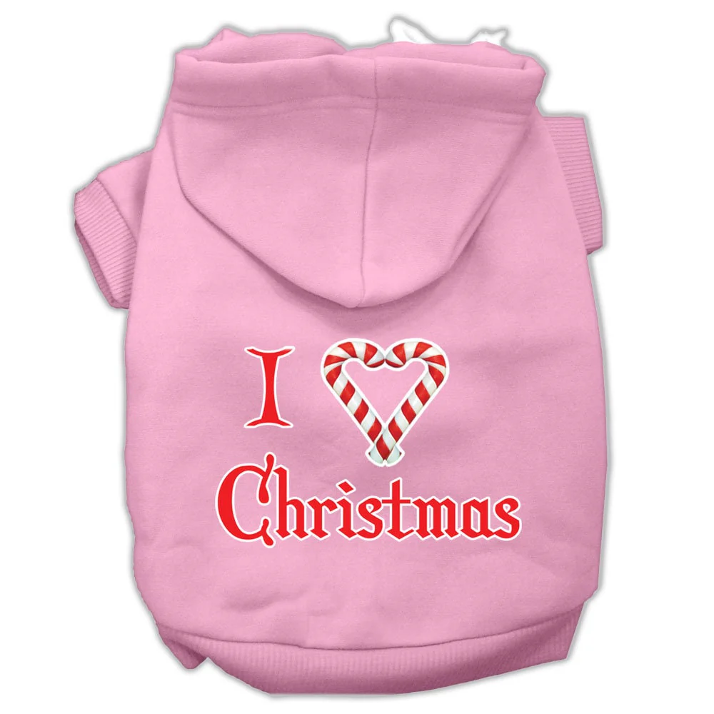 Christmas Pet Hoodie Screen Printed, "I Heart Christmas" - Image 9